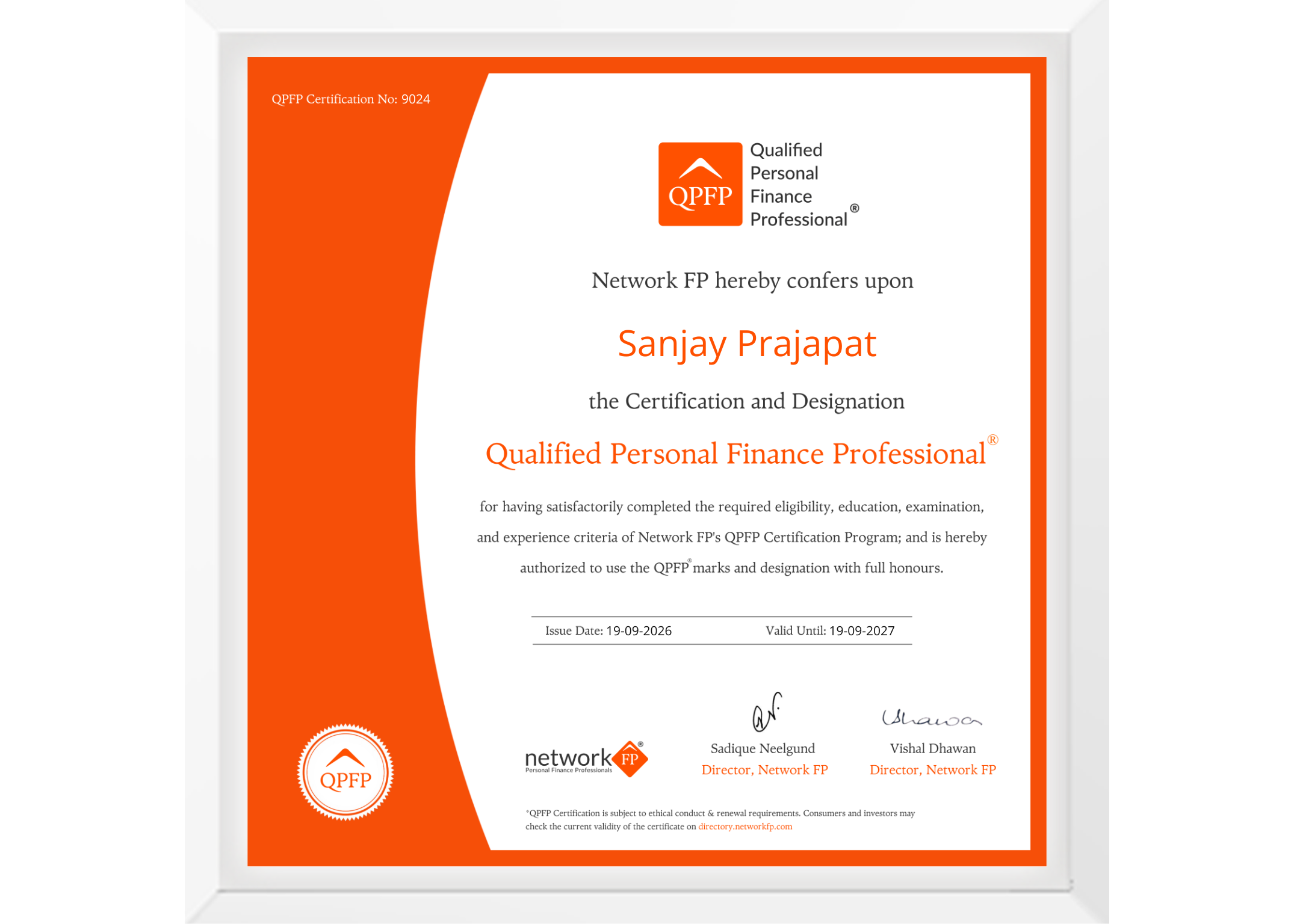 QPFP® — Sanjay Prajapat